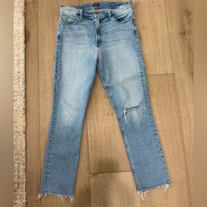 Mother jeans. Size 31. Mid rise dazzler ankle fray